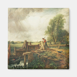 Imã John Constable um barco que passa um fechamento