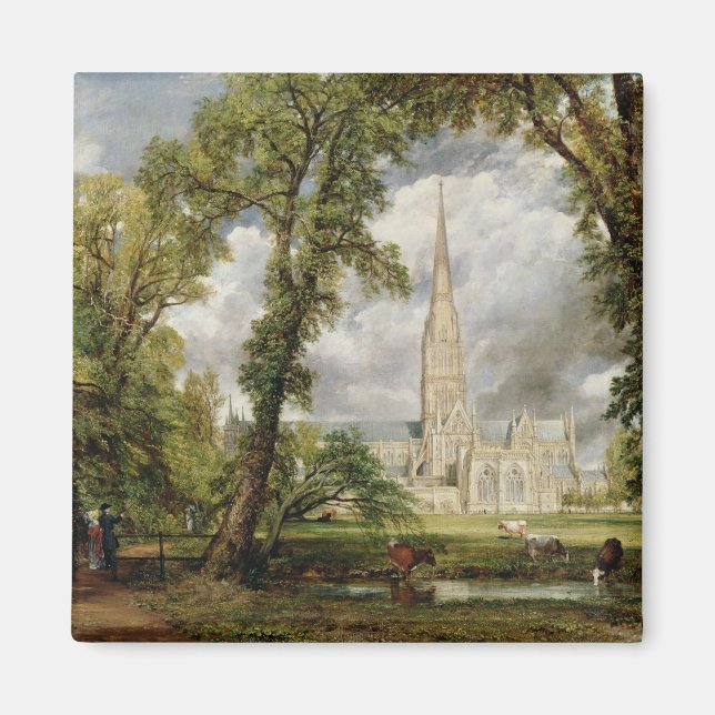 Imã John Constable | Vista da Catedral de Salisbury de (Frente)