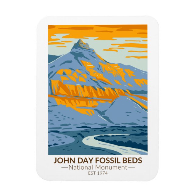 Ímã John Day Fossil Beds National Monuument Oregon (Vertical)