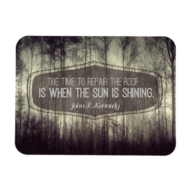 Ímã John Fitzgerald Kennedy Reparo Inspiracional de Co (Horizontal)