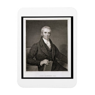 Ímã John Marshall (1755-1835), gravado pelo calcinador
