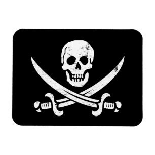 Ímã John Rackham (Calico Jack) Pirata Flag Jolly Roger