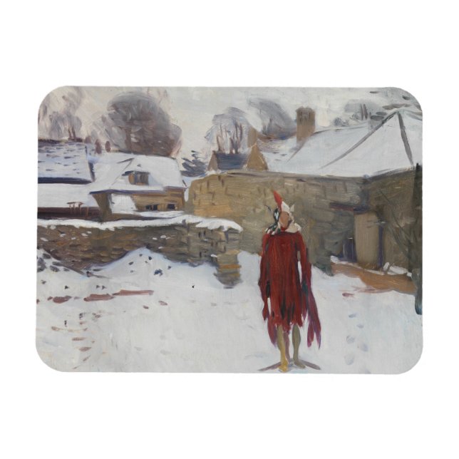 Ímã John Singer Sargent - Mannikin na neve (Horizontal)