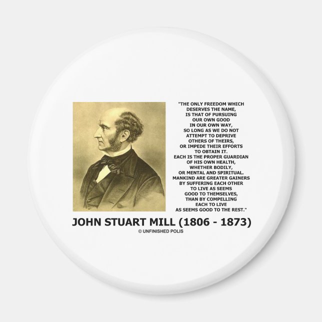 Imã John Stuart Mill Liberdade Perseguindo Seu Próprio (Frente)