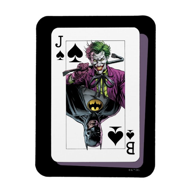Ímã Joker and Batman Spade Playing Card Illustration (Vertical)