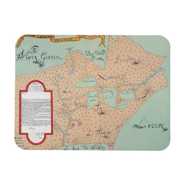 ÍMÃ JOLLIET: AMÉRICA DO NORTE 1674 (Horizontal)