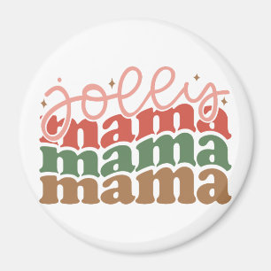 Imã Jolly Mama Retro Groovy Feriados de Natal