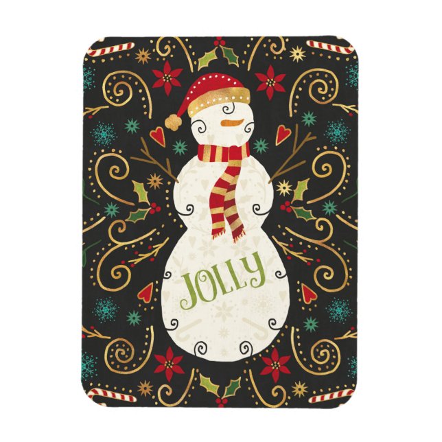 Ímã Jolly Otomi Holiday Snowman (Vertical)