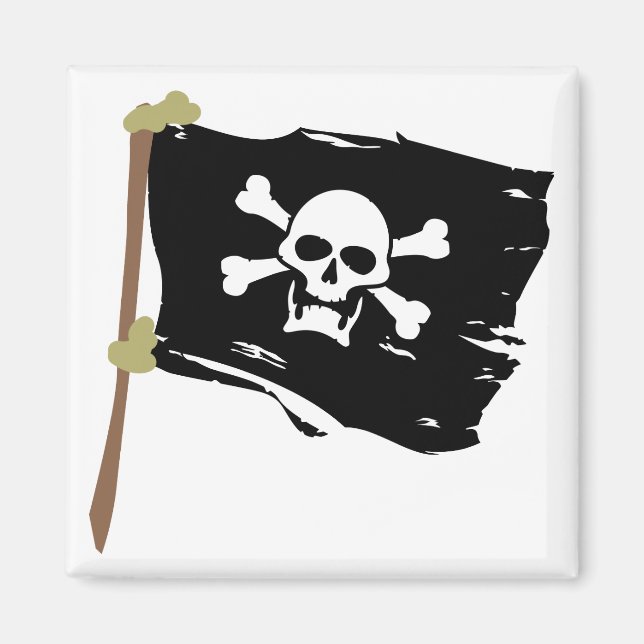Imã Jolly Roger Pirate Flag (Frente)