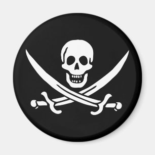 Imã Jolly Roger Pirate Flag Magnet