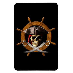 Ímã Jolly Roger Pirate Wheel