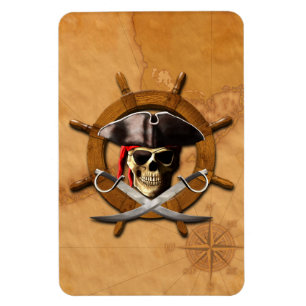 Ímã Jolly Roger Pirate Wheel