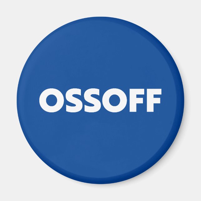 Imã Jon Ossoff Georgia Senado decolar azul branco (Frente)
