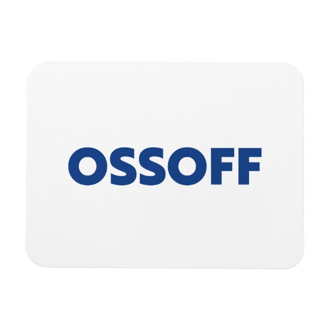 Ímã Jon Ossoff Georgia Senado decolar azul branco (Horizontal)