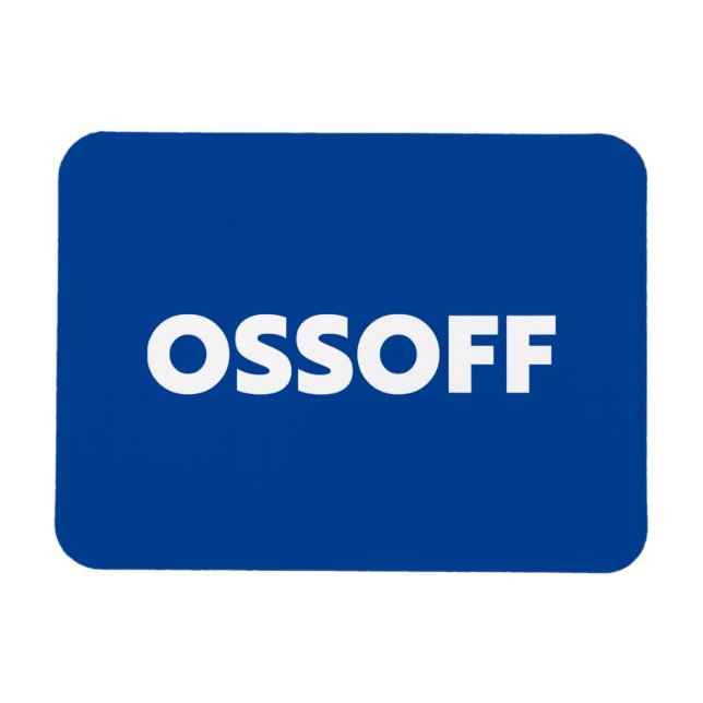 Ímã Jon Ossoff Georgia Senado decolar azul branco (Horizontal)