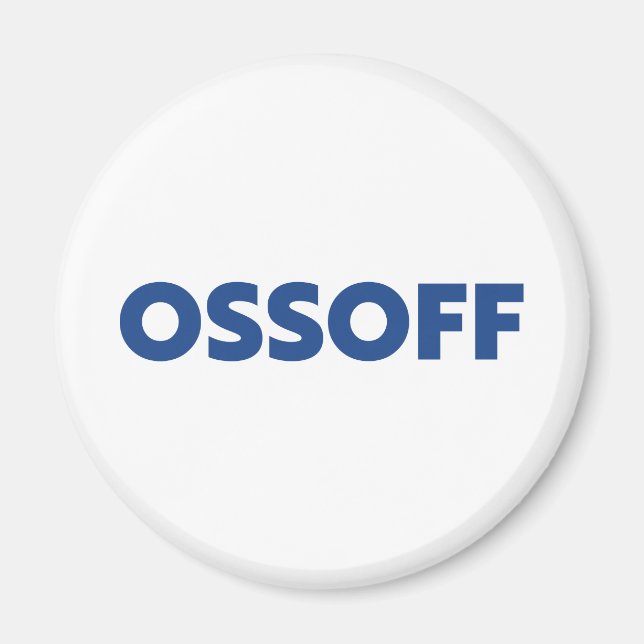 Imã Jon Ossoff Georgia Senado decolar azul branco (Frente)