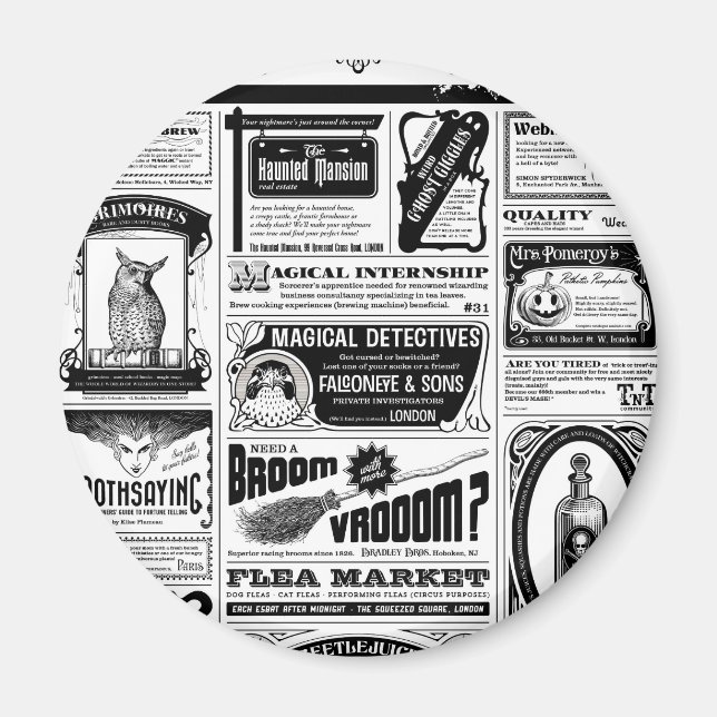 Imã jornal assustador (Frente)