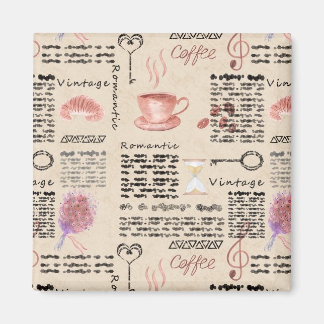 Imã Jornal Românico Vintage (Frente)