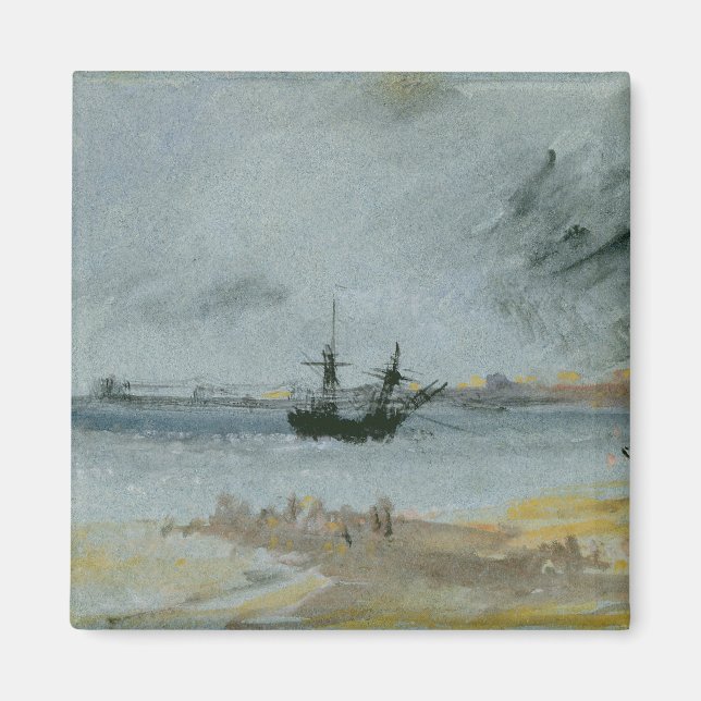 Imã Joseph Mallord William Turner | Navio Aground, Bri (Frente)