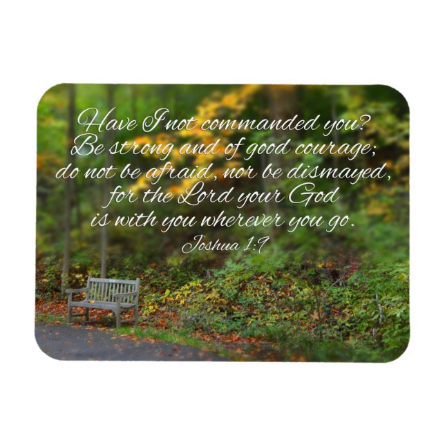 Ímã Joshua 1:9 Escritura Cristã Versa Bíblia (Horizontal)