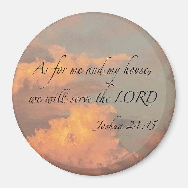 Imã Joshua 24:15 As for me and… Magnet (Frente)