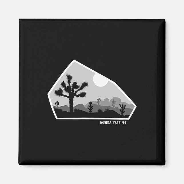 Imã Joshua Tree Retro Boulder Escuro  (Frente)