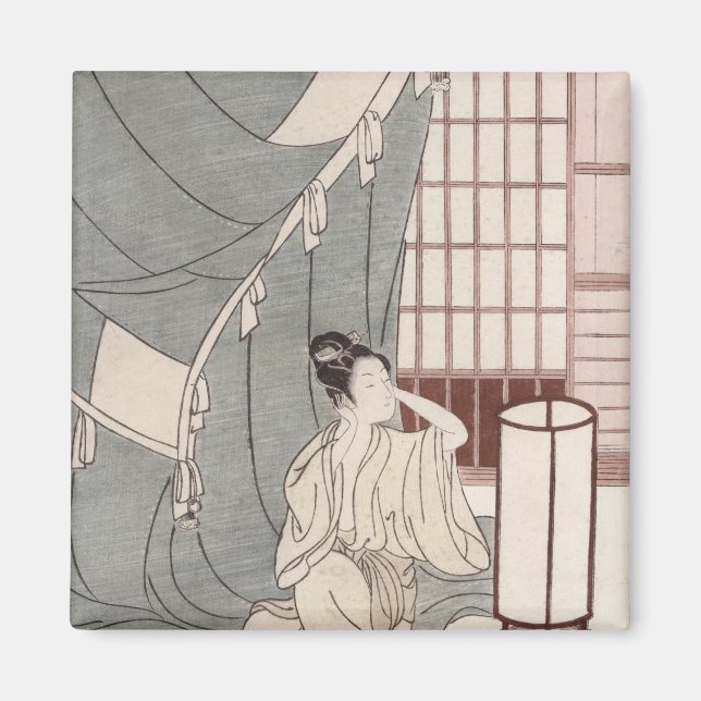 Imã Jovem ajoelhada pela rede de mosquitos, 1766 (Frente)