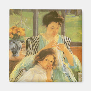 Imã Jovem Mãe Costurando de Mary Cassatt, Arte Antigo