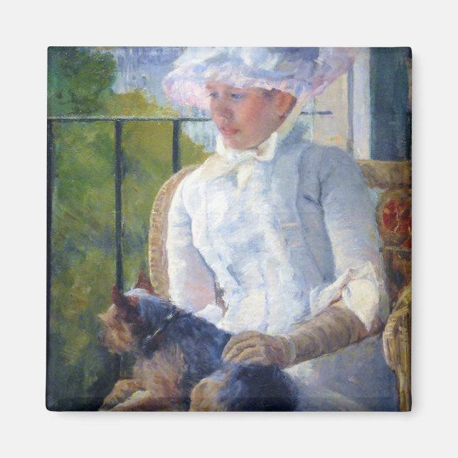 Imã Jovem Menina e Seu Cachorro, Mary Cassatt (Frente)
