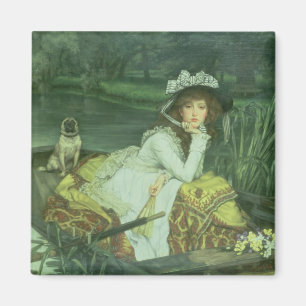 Imã Jovem mulher de James Tissot em um barco, ou