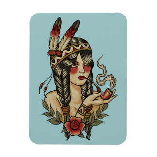 Ímã Jovem mulher nativa americana