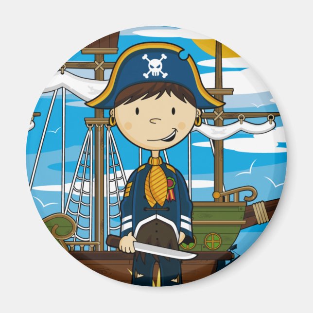 Imã Jovem Pirata Capitão Magnet (Frente)
