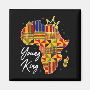 Imã Jovem Rei Arte Africana Impressão Kente Tecido Hom