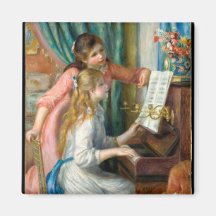 Imã Jovens no piano de Pierre-Auguste Renoir