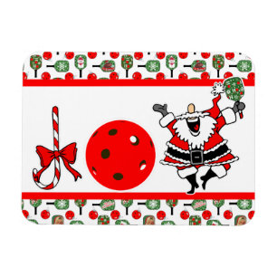 Ímã Joy Joy Papais noeis de Natal Pickleball Paddles