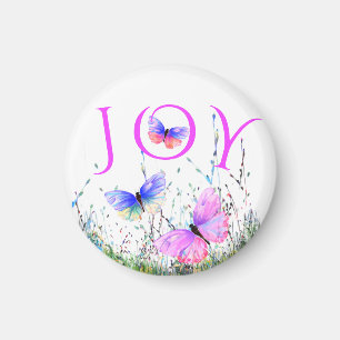 Imã Joy Magnet - Borboletas coloridas voando na nature