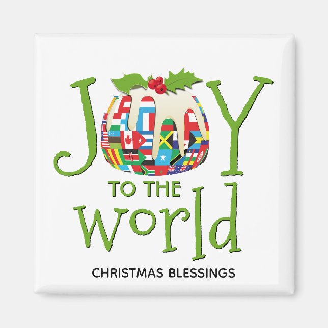 Imã JOY TO THE WORLD Christmas (Frente)