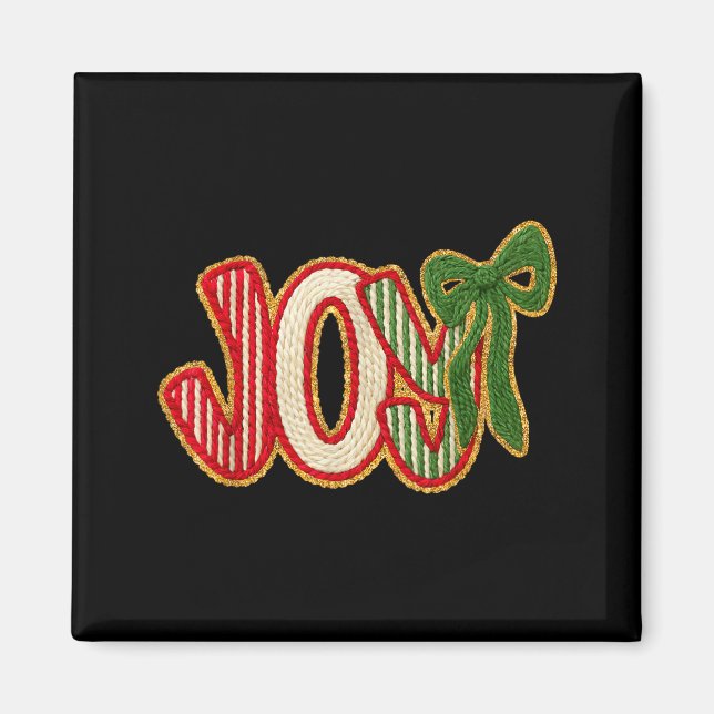 Imã Joy To The World Crochet Jesus Christian Holiday C (Frente)