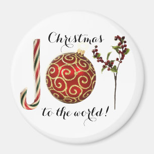 Imã Joy Word Art, canas, enfeite e sagrado