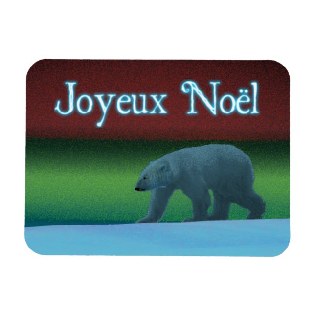Ímã Joyeux Noё l - Urso Polar das Luzes (Horizontal)