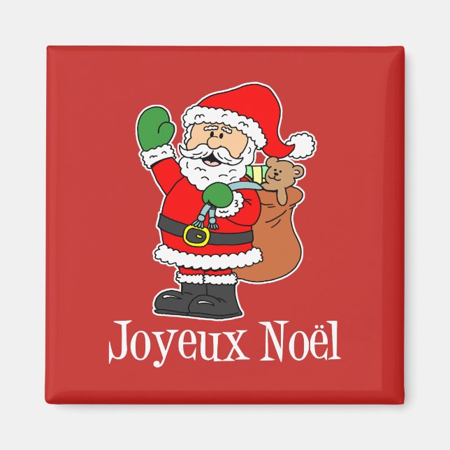 Imã Joyeux Noel French Christmas Santa Magnet (Frente)