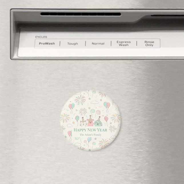 Imã Joyful Happy New Year 2026 Keychain (In Situ (Dishwasher))
