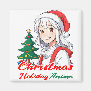 Imã Joyful kawaii Girl - Animação de Natal