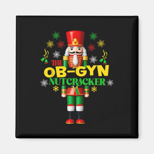 Imã Joyful Nutcracker ObGyn Divertido Festivo Natal Gy (Frente)