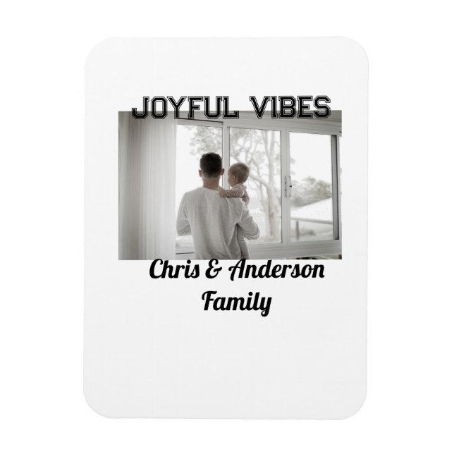 Ímã Joyful Vibes pai filho da família Natal p (Vertical)