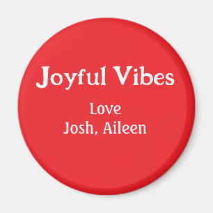 Imã Joyful Vibes Red Natal feriados ama a família si