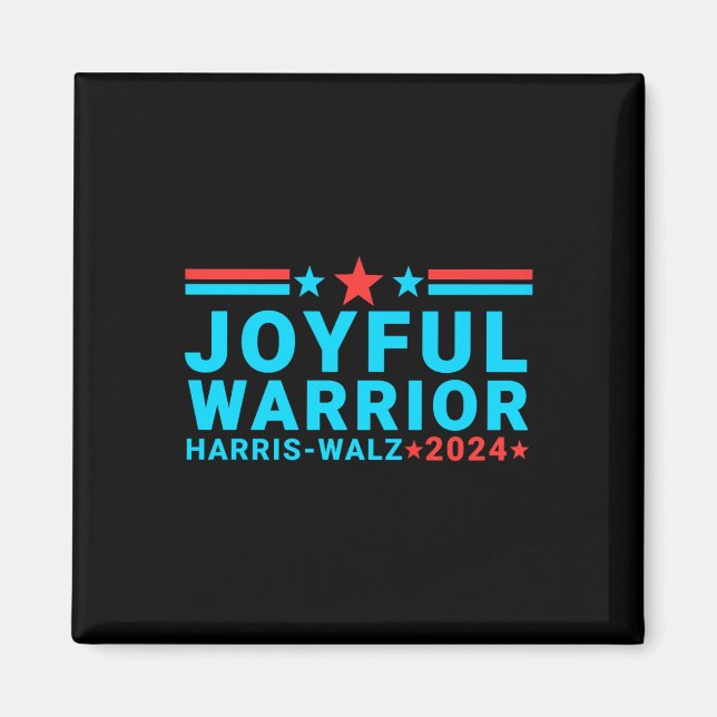 Imã Joyful Warrior Kamala Harris Tim Walz Walz 2024 (Frente)