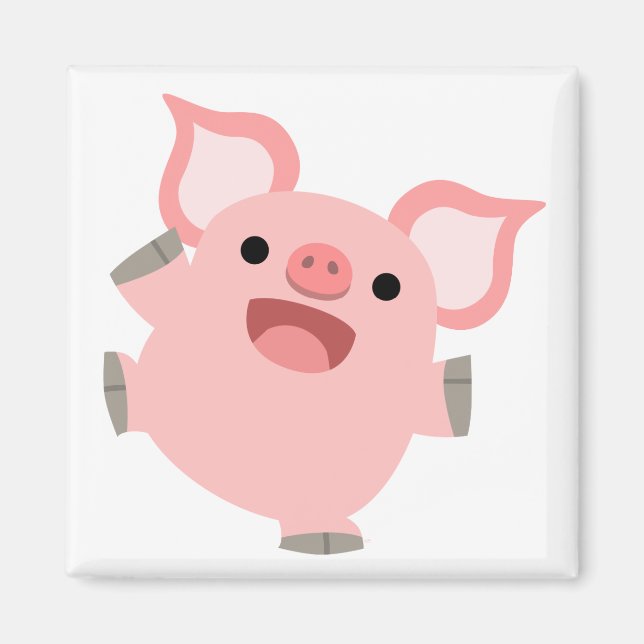 Imã Joyous Cartoon Pig Magnet (Frente)