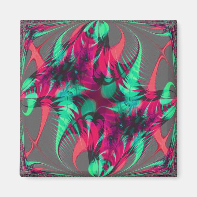 Imã Joyous Red Fractal Magnet (Frente)