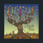Imã Judaica L'shanah Tovah Tree Of Life Gifts Roupa<br><div class="desc">Você está vendo a coleção de Design Lee Hiller. Roupa,  Ofertas e Coleções Lee Hiller Fotografia ou Coleção de Arte Digital. Você pode ver sua fotografia da Nature em http://HikeOurPlanet.com/ e seguir seu blog de caminhada no Hot Primavera National Park.</div>